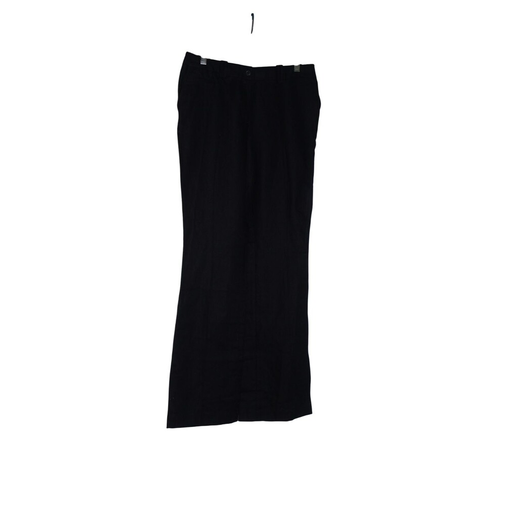 NEW H&M Women Regular Waist Flair Slacks Navy Office Career Trousers Size 8